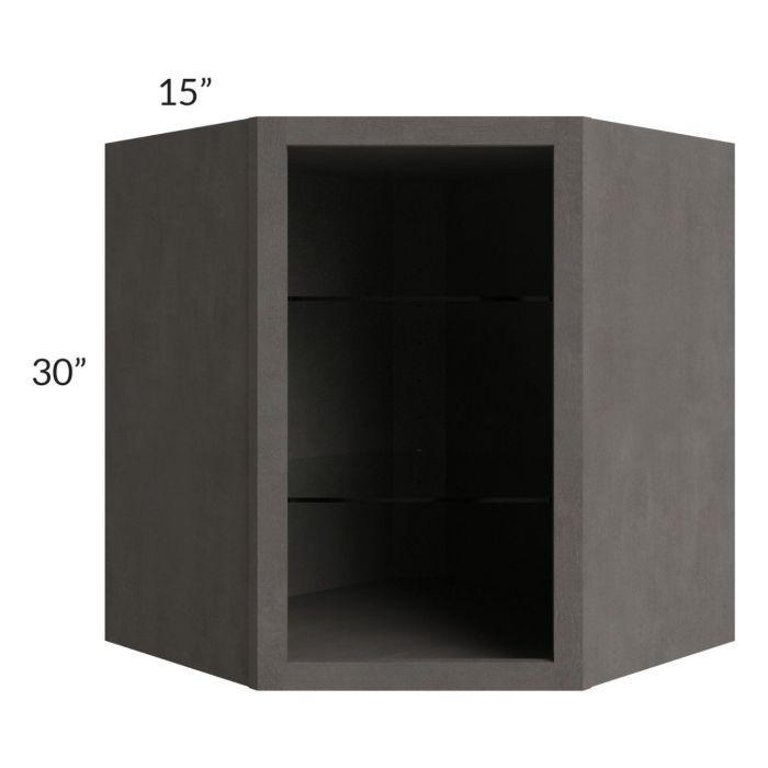 27x30 Corner Wall Cabinet (No Door) To Be Used With A Glass Door