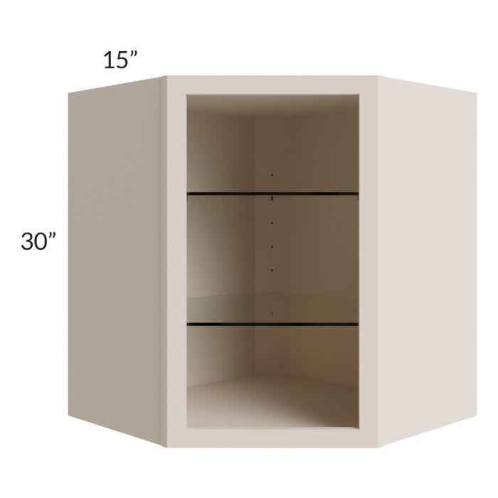 27x30 Corner Wall Cabinet (No Door) To Be Used With A Glass Door
