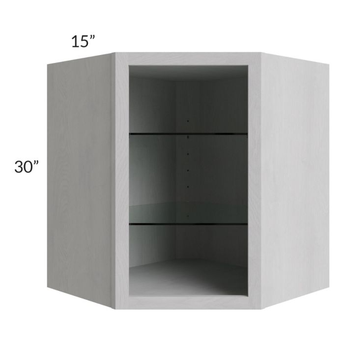 27x30 Corner Wall Cabinet (No Door) To Be Used With A Glass Door