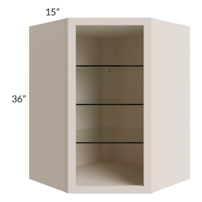 27x36 Corner Wall Cabinet (No Door) To Be Used With A Glass Door
