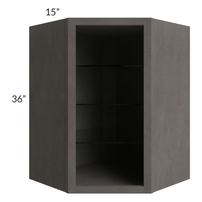 27x36 Corner Wall Cabinet (No Door) To Be Used With A Glass Door