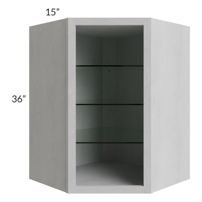 27x36 Corner Wall Cabinet (No Door) To Be Used With A Glass Door