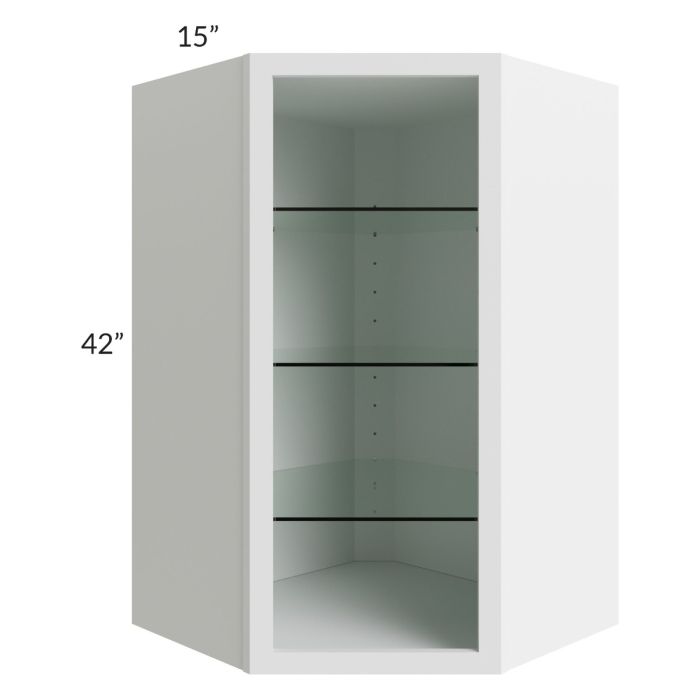 27x42 Corner Wall Cabinet (No Door) To Be Used With A Glass Door
