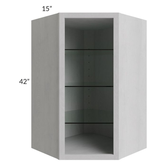 27x42 Corner Wall Cabinet (No Door) To Be Used With A Glass Door