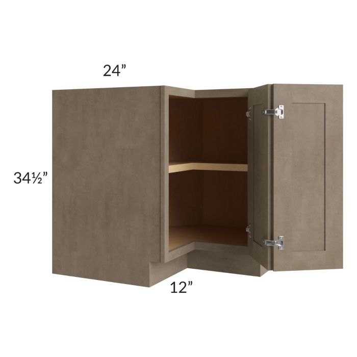 Cobblestone Grey 36" Easy Reach Corner Base Cabinet