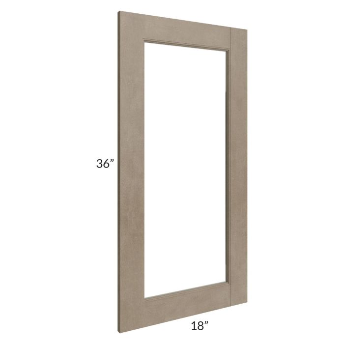 Cobblestone Grey 18x36 Glass Door