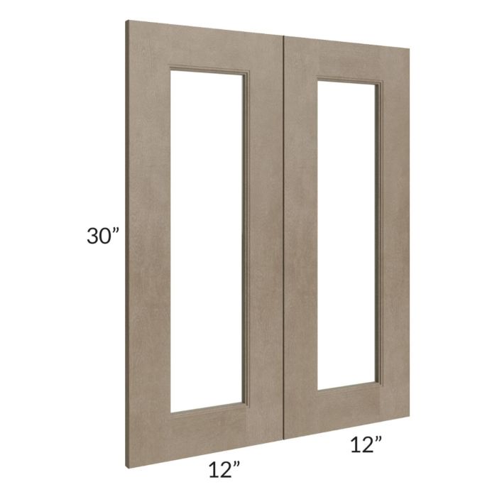 Cobblestone Grey 24x30 Glass Door