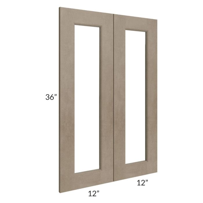 Cobblestone Grey 24x36 Glass Door