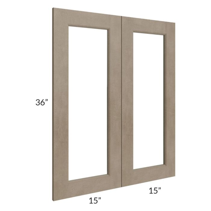 Cobblestone Grey 30x36 Glass Door