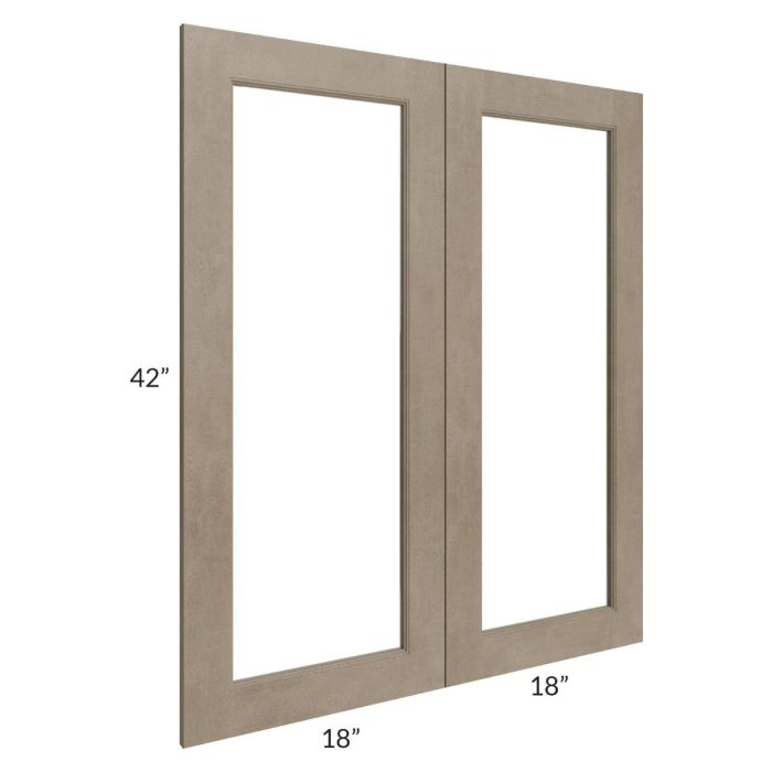 Cobblestone Grey 36x42 Glass Door