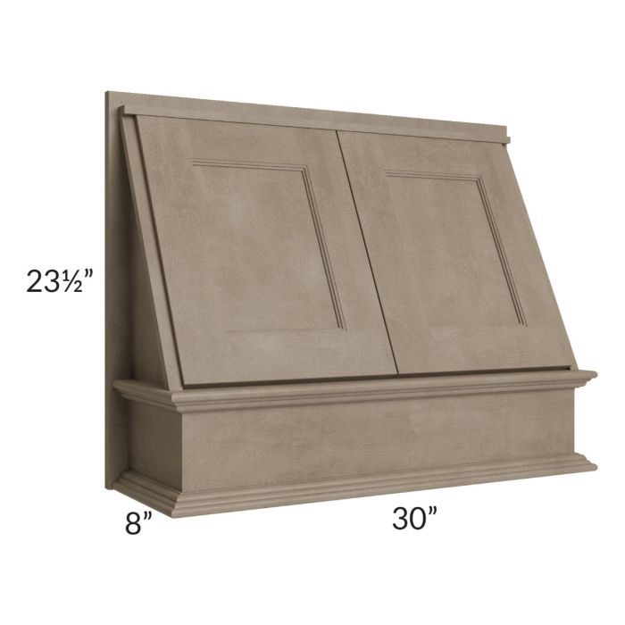 Cobblestone Grey 30" Range Hood Front