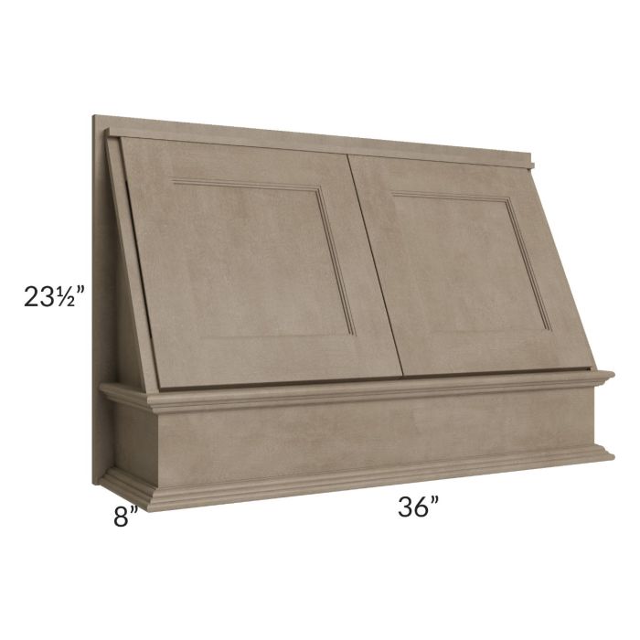 Cobblestone Grey 36" Range Hood Front