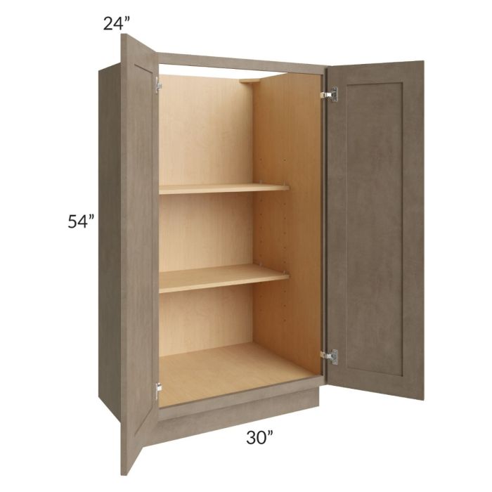 Cobblestone Grey 30x54 Split Pantry Base Cabinet