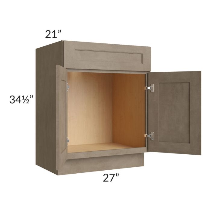 Cobblestone Grey 27" Vanity Sink Base Cabinet