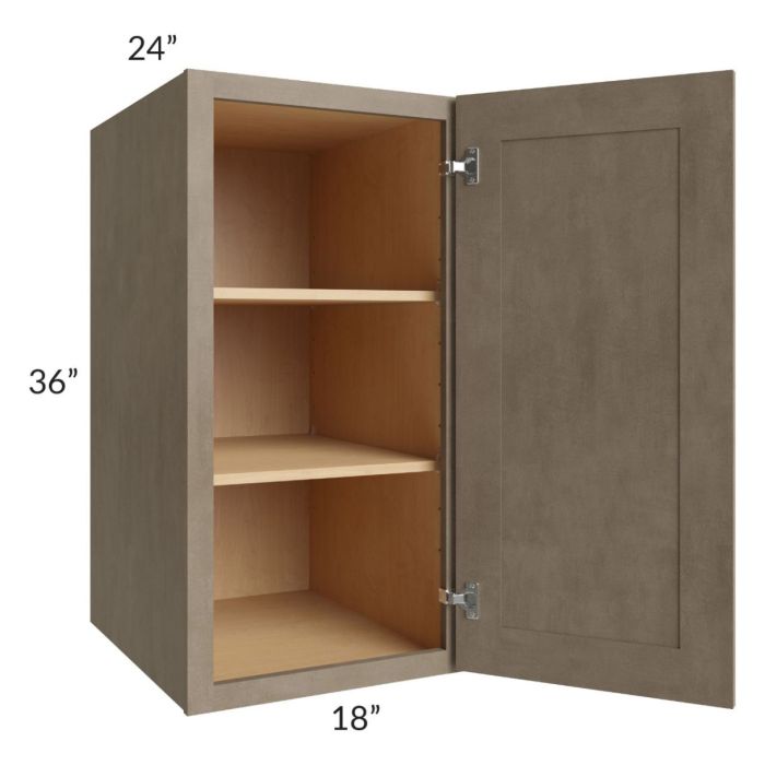 Cobblestone Grey 18x36x24 Split Pantry Wall Cabinet