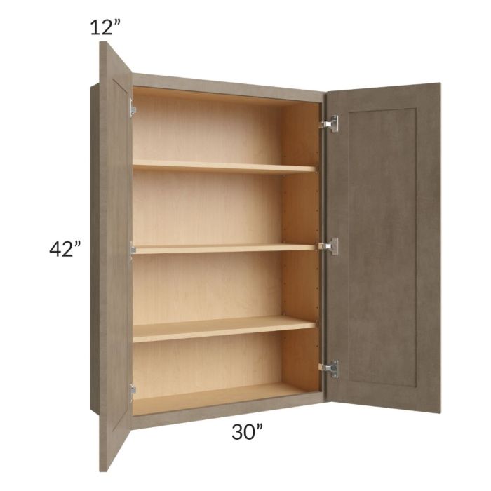 Cobblestone Grey 30x42 Wall Cabinet