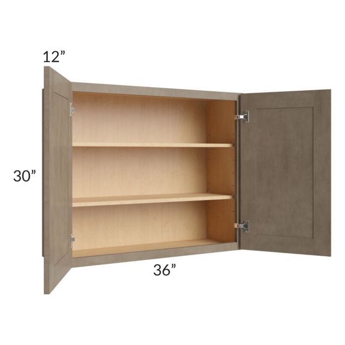 Cobblestone Grey 36x30 Wall Cabinet