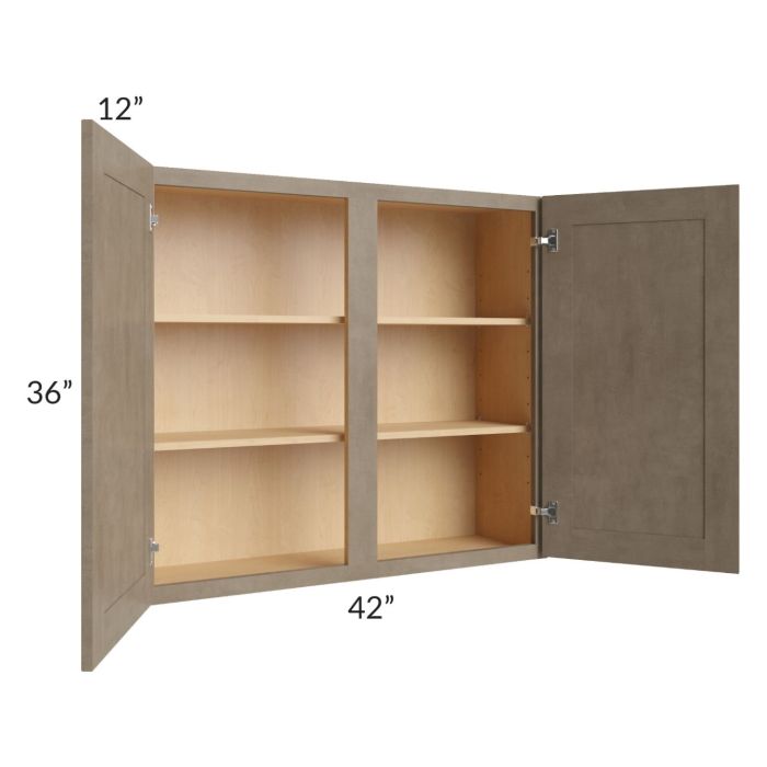 Cobblestone Grey 42x36 Wall Cabinet