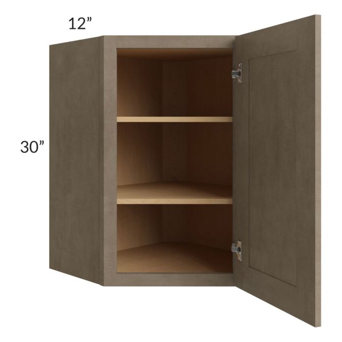 Cobblestone Grey 24x30 Diagonal Corner Wall Cabinet