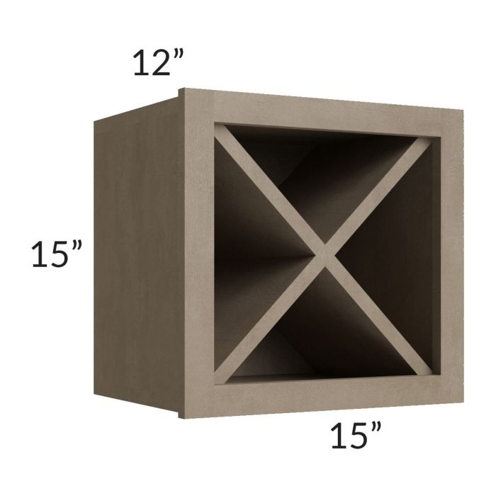 Cobblestone Grey 15x15 Wine Storage Cabinet