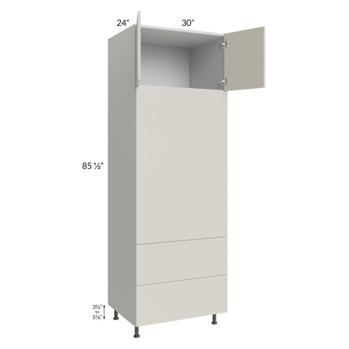 Milan Beige Matte 30x90 Combo Oven Cabinet