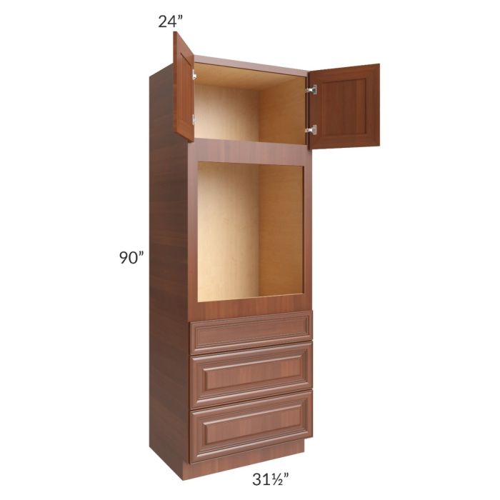 Phoenix Caramel Glaze 31.5x90 Oven Cabinet