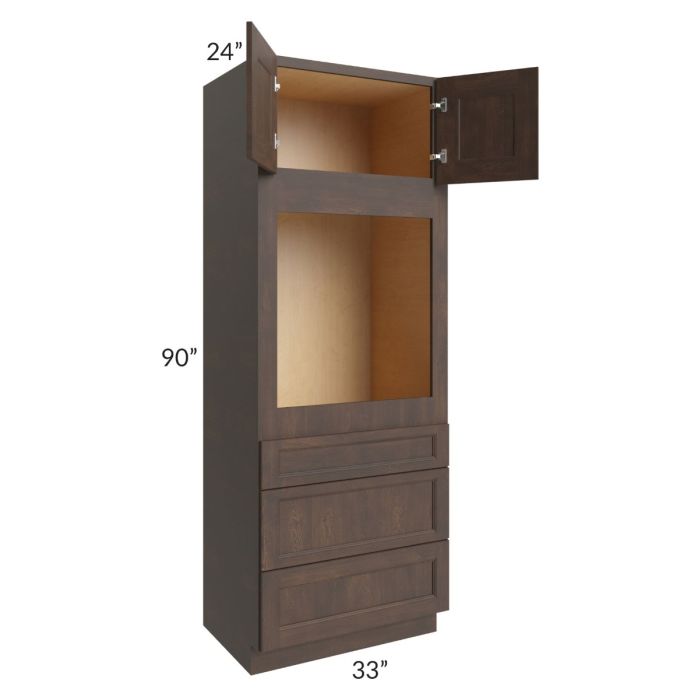 Tuscan Kona Brown 33x90 Oven Cabinet