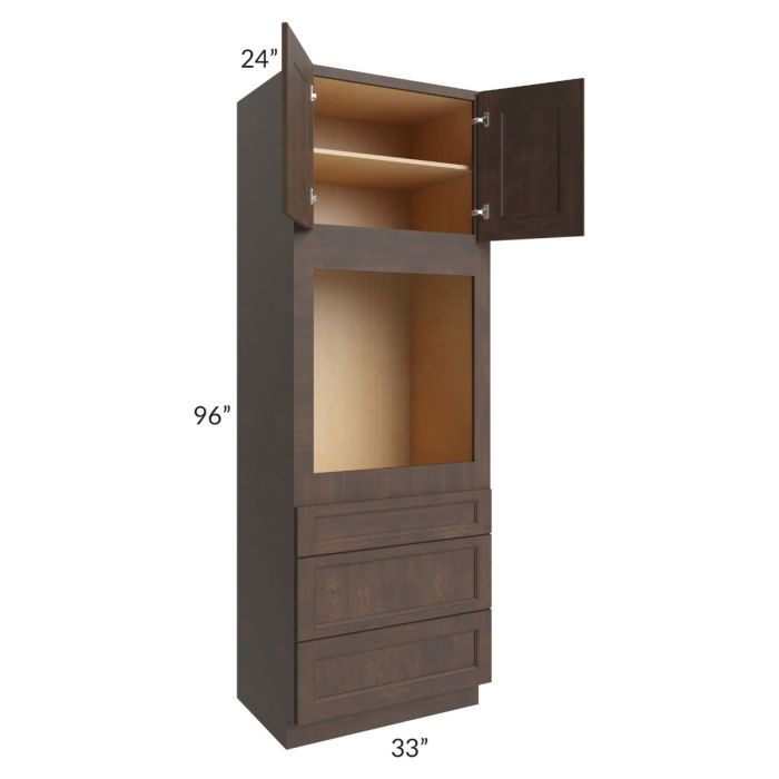 Tuscan Kona Brown 33x96 Oven Cabinet