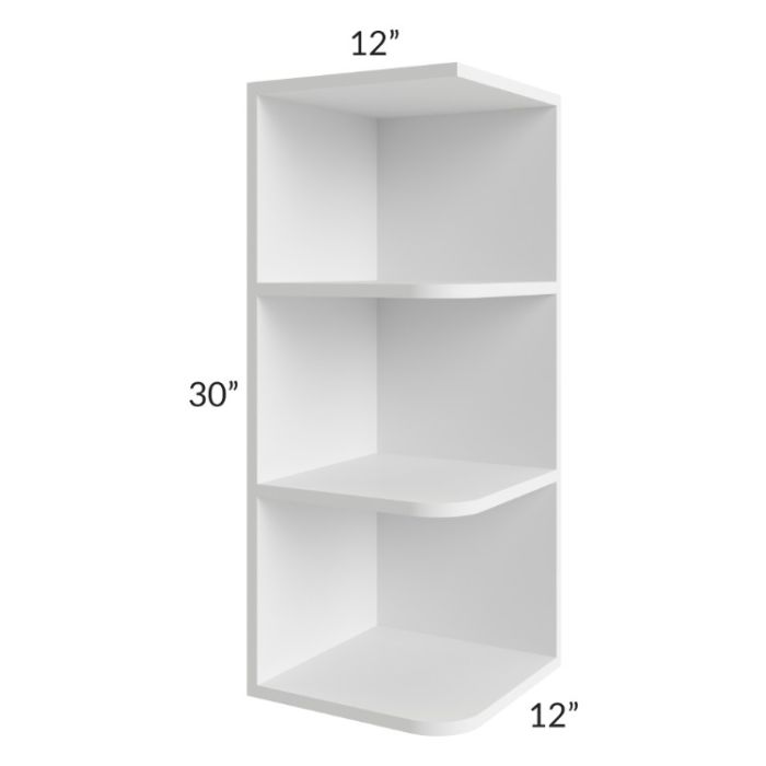 Stratus White 12x30 Open End Wall Cabinet