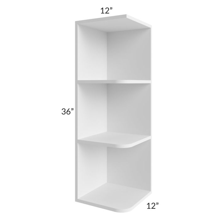 Belfast White 12x36 Open End Wall Cabinet