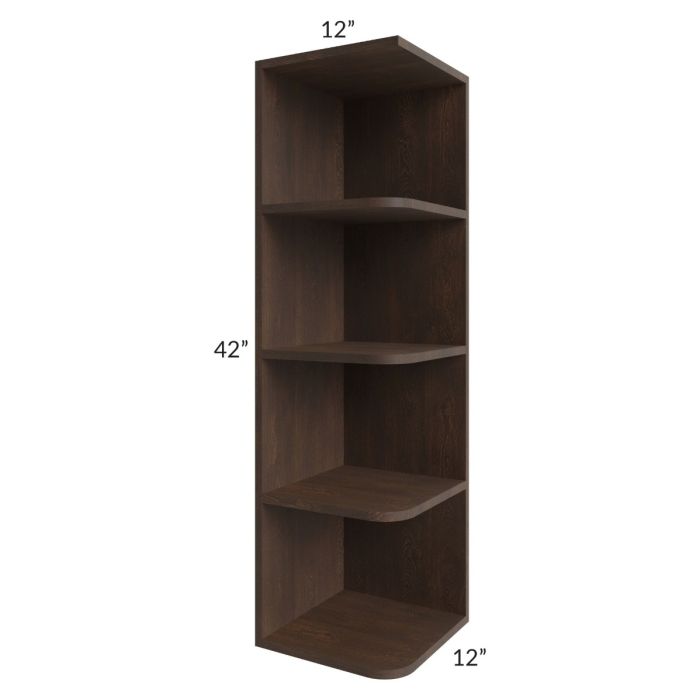 Tuscan Kona Brown 12x42 Open End Wall Cabinet