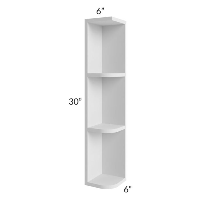 Belfast White 6x30 Open End Wall Cabinet