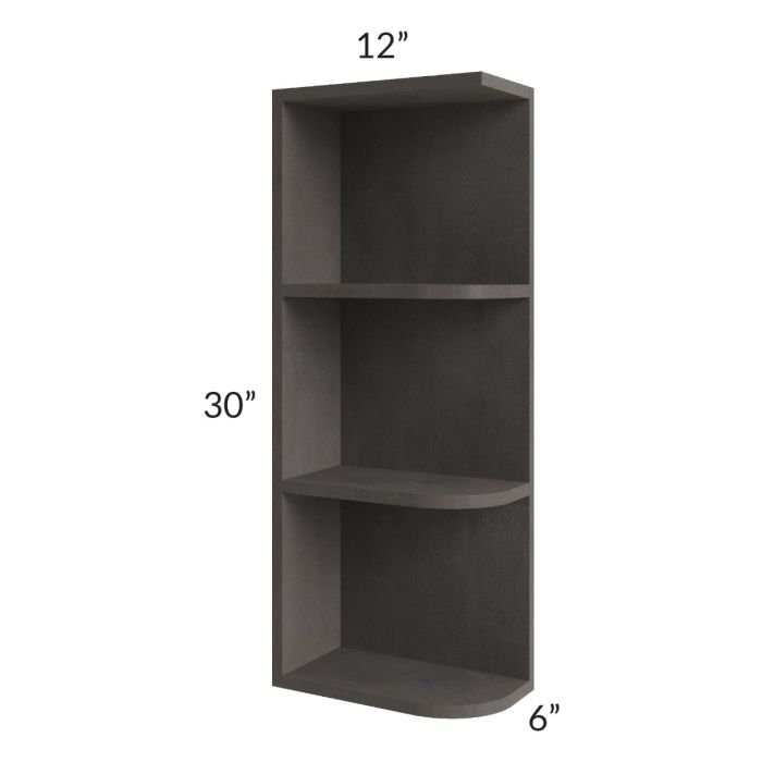 Salem Dark Grey 6x30 Open End Wall Cabinet – Left Opening