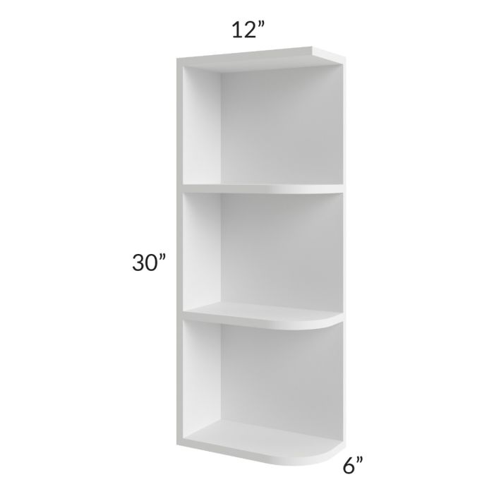Salem White 6x30 Open End Wall Cabinet – Left Opening
