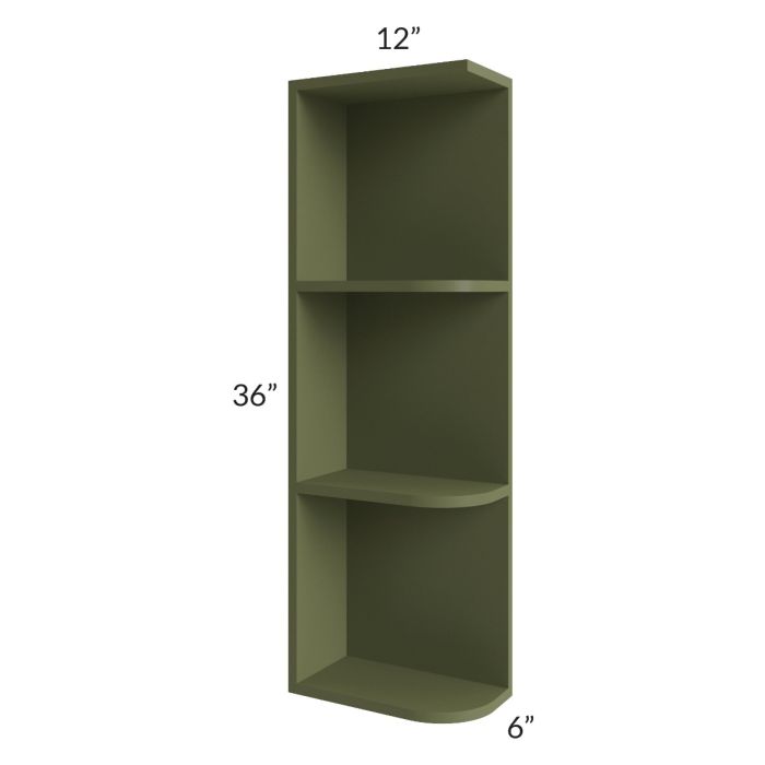 Midtown Hunter Green Shaker 6x36 Open End Wall Cabinet – Left Opening