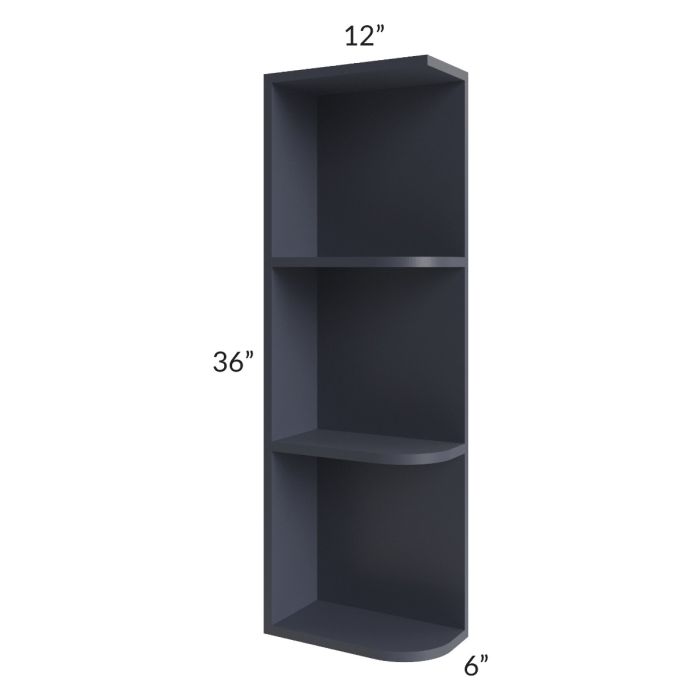 Midtown Indigo Shaker 6x36 Open End Wall Cabinet – Left Opening