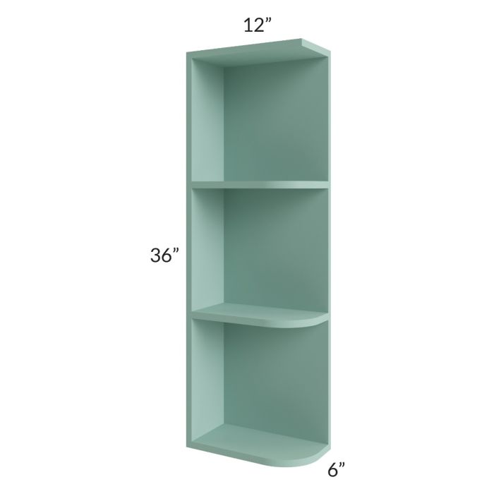 Midtown Sage Green Shaker 6x36 Open End Wall Cabinet – Left Opening