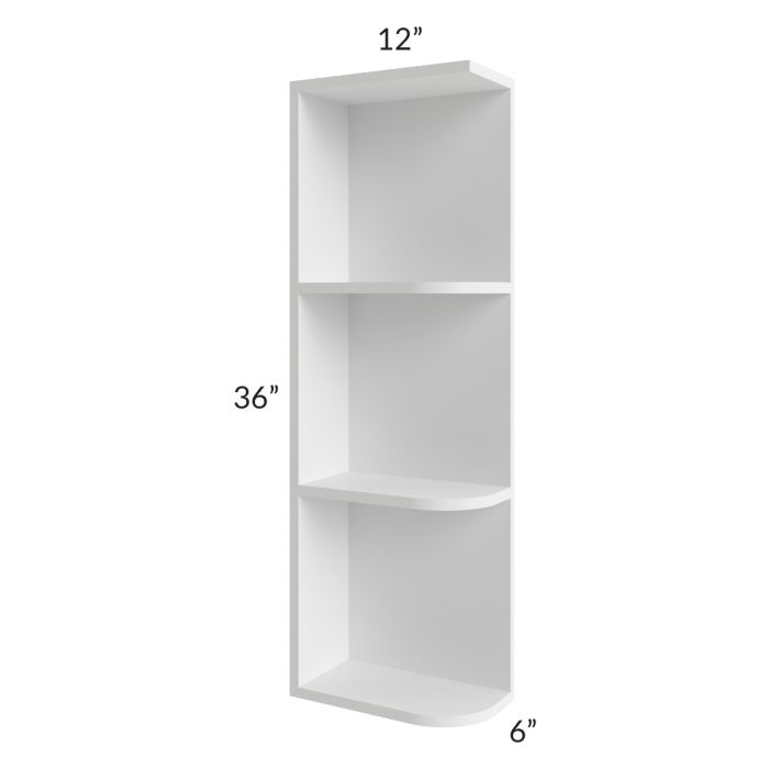 Salem White 6x36 Open End Wall Cabinet – Left Opening