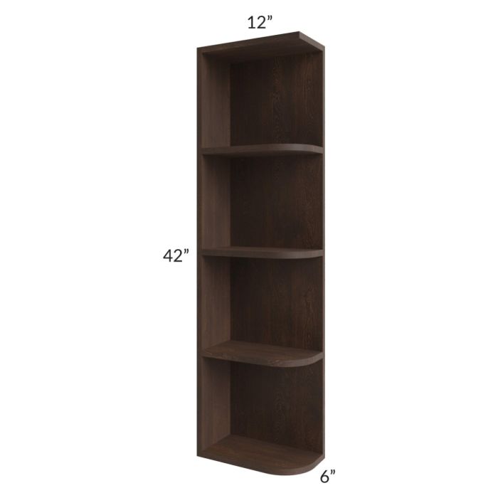 Tuscan Kona Brown 6x42 Open End Wall Cabinet – Left Opening