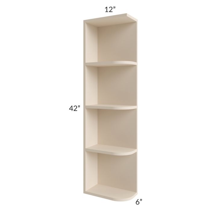 Midtown Cream Shaker 6x42 Open End Wall Cabinet – Left Opening