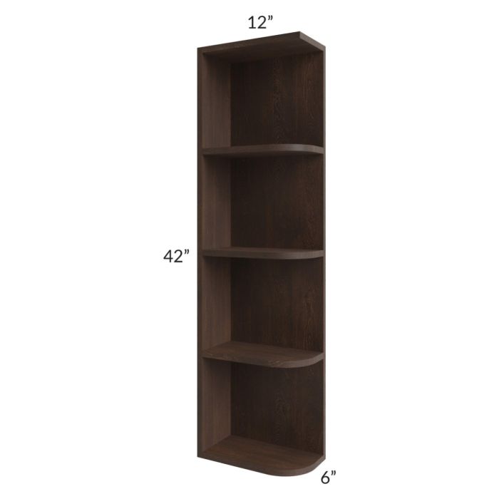 Vienna Kona Brown 6x42 Open End Wall Cabinet – Left Opening