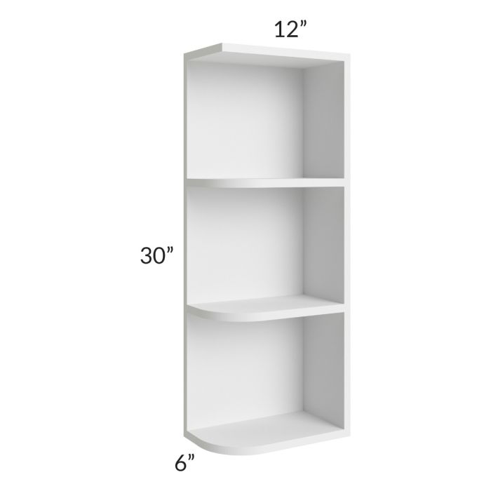 Midtown White Shaker 6x30 Open End Wall Cabinet – Right Opening