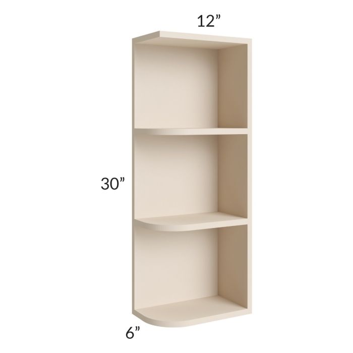 Midtown Cream Shaker 6x30 Open End Wall Cabinet – Right Opening