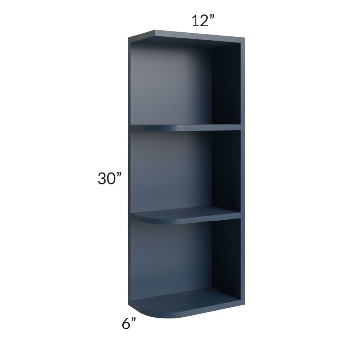 Midtown Blue Shaker 6x30 Open End Wall Cabinet – Right Opening