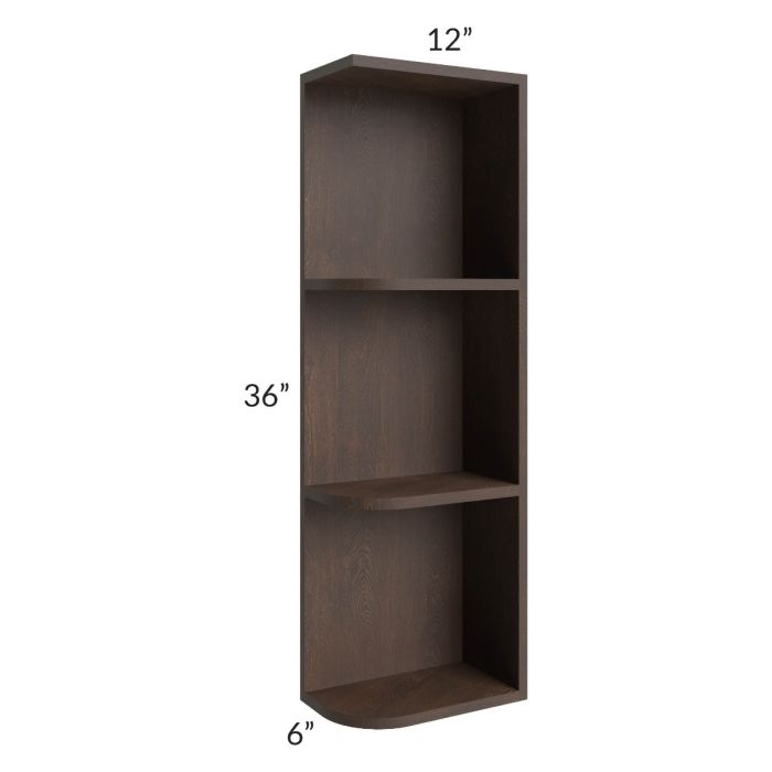 Tuscan Kona Brown 6x36 Open End Wall Cabinet – Right Opening