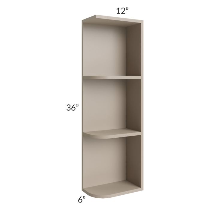 Tuscan Oyster 6x36 Open End Wall Cabinet – Right Opening