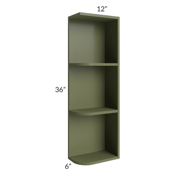 Midtown Hunter Green Shaker 6x36 Open End Wall Cabinet – Right Opening