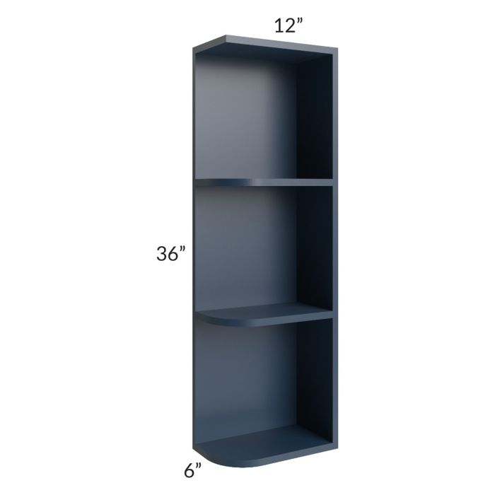 Midtown Blue Shaker 6x36 Open End Wall Cabinet – Right Opening
