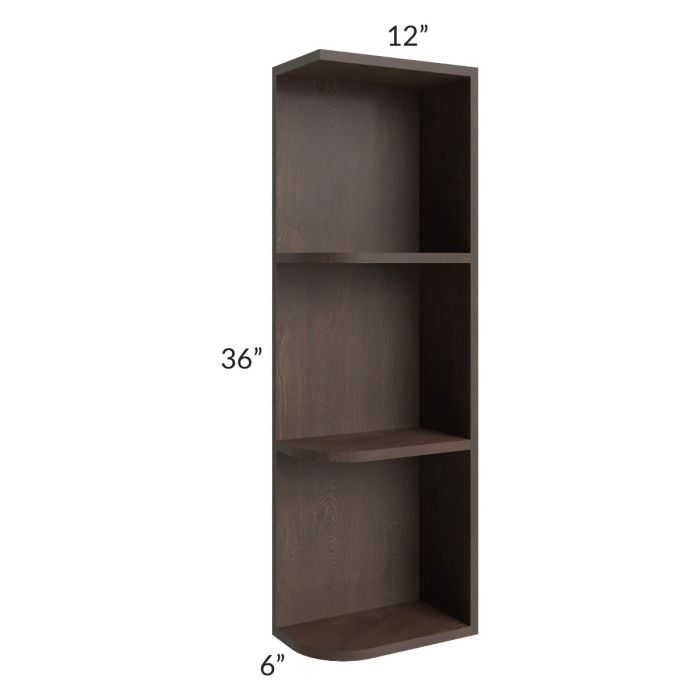Vienna Kona Brown 6x36 Open End Wall Cabinet – Right Opening