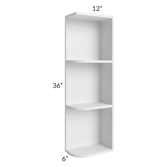 Union White 6x36 Open End Wall Cabinet – Right Opening